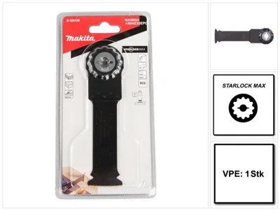 Zdjęcie produktu dla Makita Eintauchsägeblatt, 32 mm Starlock Max - 18 TPI - HCS - MAM004 - Holz