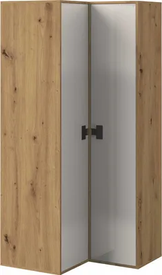 Produktbild von Kaiser Möbel Eckgarderobe Kinderschränke Jugendzimmer Kinderzimmer 191/90/90 cm INDEX Weiss/Eiche