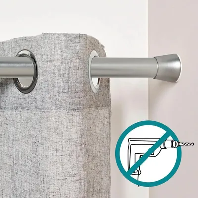 Produktbild von Cintacor 68713 2.8-2.5 X 70-120 Cm Gardinenstange Silber Silber One Size