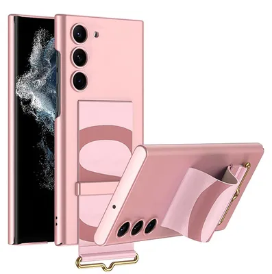 Produktbild von Für Samsung Galaxy S23 Silikon Schutz mit Armbandhalter Handy Tasche Etuis Hülle Case Neu