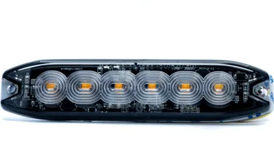 Image de lampe d'avertissement à LED 18W Stroboscopique ECE R65 Homologation 15 modes d'éclairage ORANGE