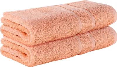 Produktbild von StickandShine 2er SET Premium Frottee Duschtuch 70x140 cm in peach  in 500g/m² aus 100% Baumwolle