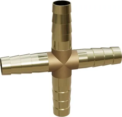 Produktbild von Mexen BRASS Messing-Kreuzstück für Schlauch X 10 x 10 x 10 x 10 mm - W97432-10101010