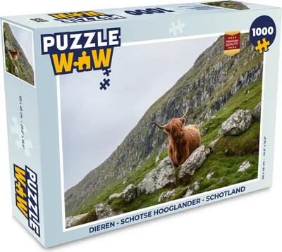 Obrázek produktu pro MuchoWow MuchoWow® Puzzle 1000 ks Zvířata - Skotský horal - Skotsko