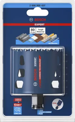 Zdjęcie produktu dla Otwornica Bosch EXPERT Tough Material 80 x 60 mm ( 2608900437 ) Technologia węglikowa