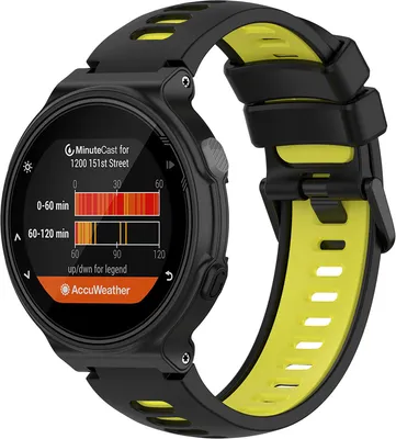 Produktbild von Strap-it Garmin Forerunner 235 Sportarmband (Schwarz/Gelb)