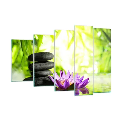 Produktbild von Bilder auf glas - Spa bambus blume wasser - 150x100cm - Glasbilder - Wandbilder - Kunstdruck - zum Aufhängen bereit - Wanddekoration aus Glas - Glas Bilder - Wandbild auf Glas - GEG150x100-2477