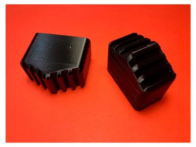 Produktbild von 2 Stück Fußkappen für Leiternfüße geeignet für HAILO Haushaltsleiter 40x20mm schwarz