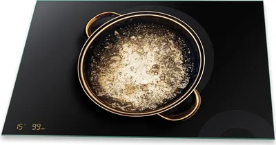 Produktbild von Herdabdeckplatte Glaskeramik 1 Teilig 80x52 Küche Schwarz Abdeckung Glas Spritzschutz