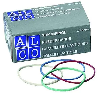 Produktbild von Gummiringe 50mm 50g farbig Packung mit 200 Stück