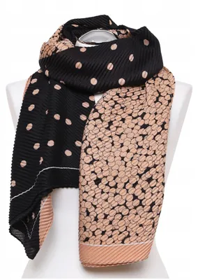 Productafbeelding van MORAJ Dunne dames sjaal met stippenprint, modieus voor herfst en winter