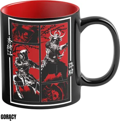 Produktbild von Assassin's Creed Shadows Tasse mit Thermoeffekt Naoe & Yasuke Artwork 450 ml