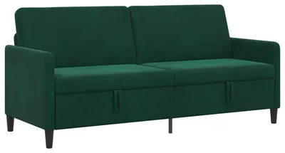 Image de Canapé vidaXL avec rangement, vert foncé, 192 x 78 x 87 cm, polyester
