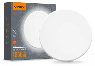 Obrázek produktu pro Venkovní LED nástěnné svítidlo, bílé, 18 W, nastavitelná teplota světla (teplá / studená / neutrální), 1850 lm, plast, rozměry: 25 x 25 x 5 cm, IP65, Videx