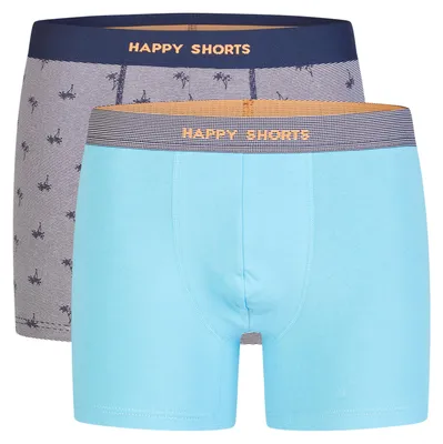 Produktbild von Happy Shorts Herren Boxer Jersey 2-Pack  sortiert 3 - Größe L