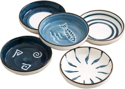 Produktbild von 5-teilige Keramikset Mini-Snackteller Ø 87 cm - Keramikschalen - kleine Teller - Theezettel