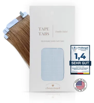 Produktbild von chaarmant Tape Tabs für Tape In Extensions 120 Stück – Ersatz Klebestreifen
