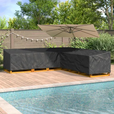 Produktbild von "Schlussverkauf" Möbelbezug Schwarz - UV-beständige Materialien - 325x325x80 cm 600D Oxford Stoff  C9802