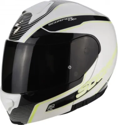Immagine prodotto di Casco moto SCORPION EXO-3000 AIR STROLL bianco perlato/nero/giallo neon XS