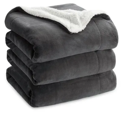 Produktbild von Weiche Sherpa Decke 230x270 - Sofadecke, Anthrazit