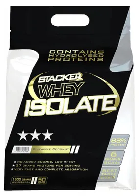 Produktbild von Stacker2 Whey Isolate (1500g) Pineapple Coconut - Eiweiße - Molkenprotein-Isolat