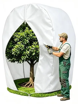 Produktbild von Winterschutz Pflanzen 250x360cm Weiß Atmungsaktiv Reißfest mit Zugband