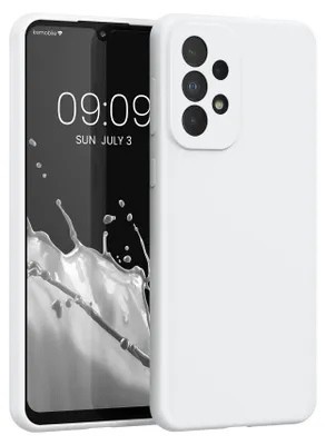 Produktbild von kwmobile Handyhülle für Samsung Galaxy A33 5G Hülle - Case Silikon - Kabelloses Laden - Schutzhülle Cover in Weiß matt