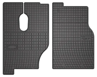 Produktbild von Gummi-Fußmatten vorne für Mercedes-Benz Actros MP1 1996-2003 – 2-tlg, Schwarz, passgenau