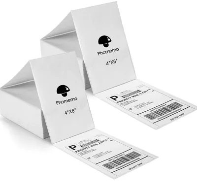 Productafbeelding van Phomemo thermische verzendetiketten, 4"x6", 1000 stuks, zelfklevend