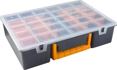 Produktbild von vidaXL Sortimentskoffer 2 Stk. Abnehmbare Trennwände 360x250x85 mm PP