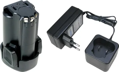 Produktbild von Trade-Shop 2in1 Set: Li-Ion Akku 10,8V / 2000mAh / 22Wh + Akku Ladegerät für Black&Decker EGBL108 EGBL108KB GKC108 HPL106 HPL10IM HPL10RS LDX112