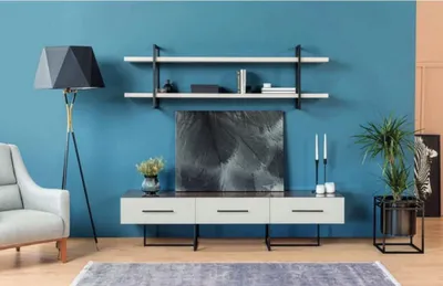 Immagine prodotto di Parete attrezzata di design mensola porta TV mensola soggiorno legno arredamento