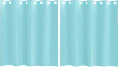 Produktbild von vidaXL Voile Vorhänge mit Ösen 2 Stk. Türkis