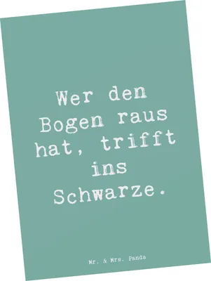 Produktbild von Mr. & Mrs. Panda Postkarte Spruch Bogensport Meister - Meeresbrise - Geschenk, spruchkarte, Grußkarte, Sportler, Präzision, Konzentration, Ansichtskarten, Ansichtskarte