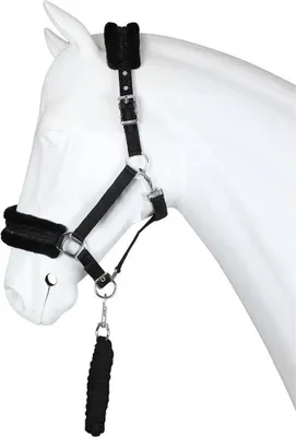 Image de Ensemble Horka : licol et longe de promenade, noir Cob, noir Cob