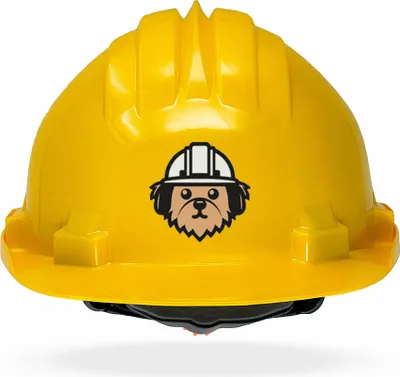 Produktbild von TAMS® Kinderhelm - Drehverschluss Gelb Hund