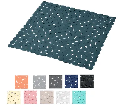 Produktbild von Steinoptik Matte 52x52 cm PVC Duscheinlage Dusche Antirutsch Duschmatte Einlage, Farbe:Coral