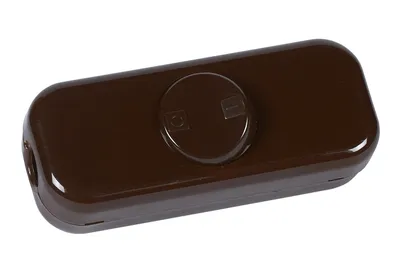 Produktbild von Schnurschalter 2-polig mit Wippe 250Volt braun