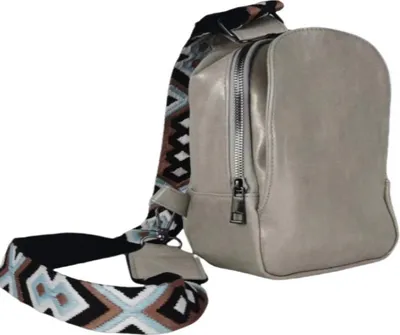 Produktbild von INF Umhängetasche für Damen, Brusttasche aus Kunstleder Grau