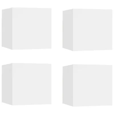 Produktbild von TV-Wandschränke 4 Stk. Weiß 30,5x30x30 cm