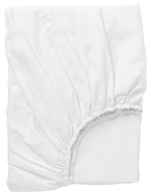 Produktbild von IKEA DVALA Spannbettlaken 120x200 cm Weiß 100% Baumwolle