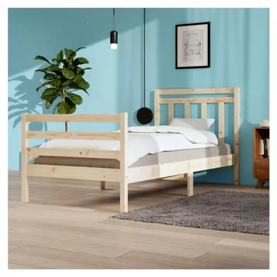 Produktbild von Bettgestell 100x200 cm aus Massivholz ohne Matratze