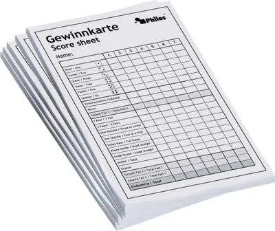 Produktbild von Philos 6692 - Yatzy, Spielblock, Gewinnkarten, 5er Packung