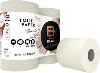 Zdjęcie produktu dla Papier toaletowy Satino Black Greengrow, 2-warstwowy (40 rolek po 400 arkuszy)