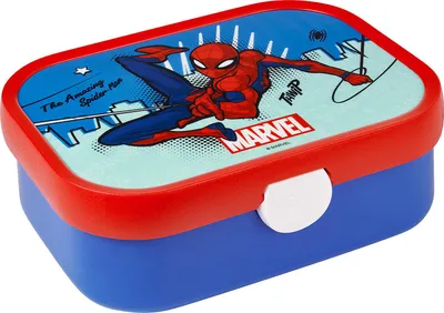 Produktbild von Mepal - Brotdose Campus - Bento Box Kinder - Brotdose mit Fächern & Gabel - Meal Prep Box mit Clip-Verschluss - BPA-frei & Spülmaschinenfest - 750 ml - Spiderman