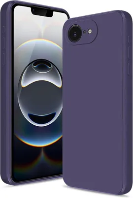 Image de Coque pour iPhone 16e, Protection Silicone Souple Doux Slim Anti-Rayures Violet Foncé