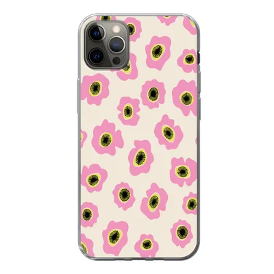 Produktbild von MuchoWow® Handyhülle Schutzhülle Hülle für iPhone 12 Pro Max Blume - Muster - Abstrakt Silikon Softcase Handy Hülle - Hartschale - Geburtstag Teenager