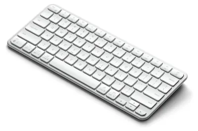Produktbild von SATECHI Slim EX1 Kabellose Tastatur, Kompakte Bluetooth-Tastatur für Mac, Windows & Android QWERTY (Englisch), Silber