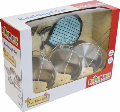 Produktbild von SpielMaus Küche Edelstahl Topfset, 9-teilig 47043051