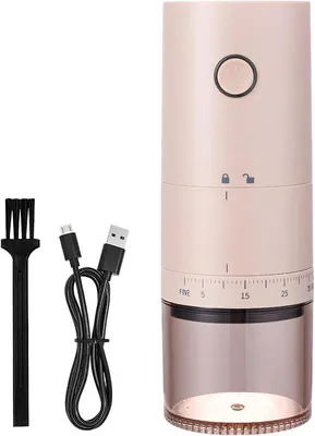 Produktbild von Elektrische Kaffee-Mühle mit USB-Anschluss, keramischer Mahlscheibe, verstellbarer Mahlgang, leise und tragbar.